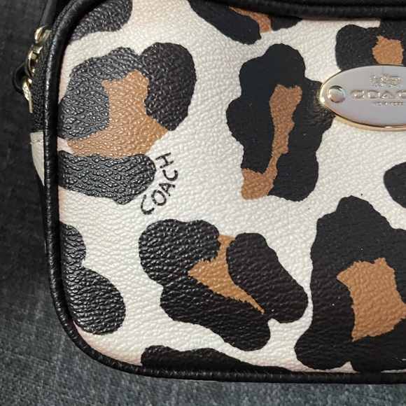 Coach Animal Print Crossbody Bag - Black, Brown, and Cream - Picture 4 of 10